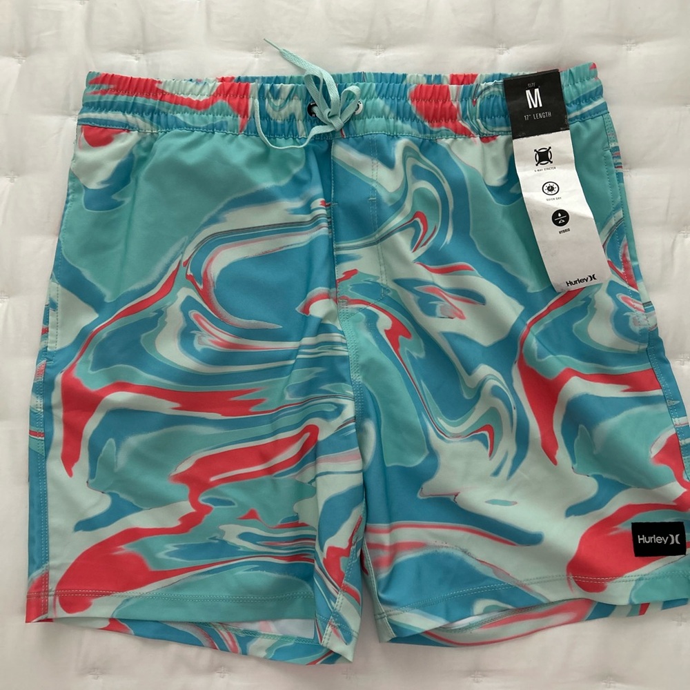 Hurley men’s swim trunks, size medium, new with tags